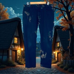 GT Intentional & Imperfect Calvin Klein Navy Blu Chino Slim Straight Pants 34x32